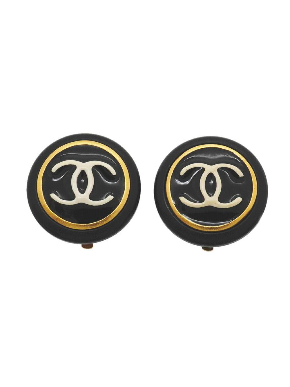 Chanel Cc Logo Circle Clip-On Earrings #371385C61B